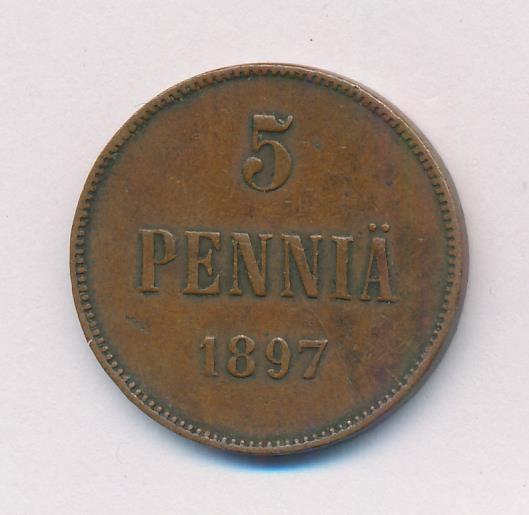 1897 5 пенни аверс
