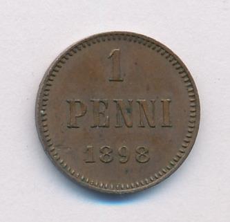 1898 1 пенни аверс