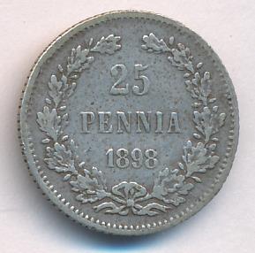 1898 25 пенни аверс