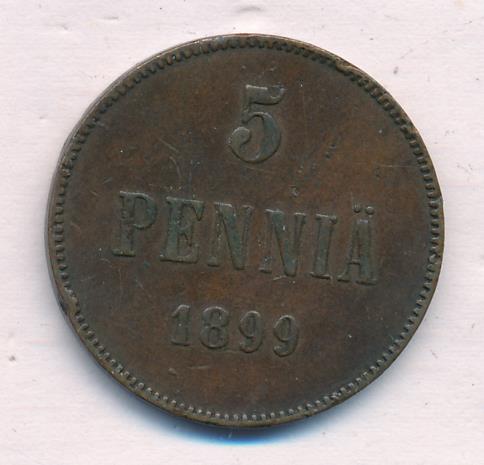 1899 5 пенни аверс