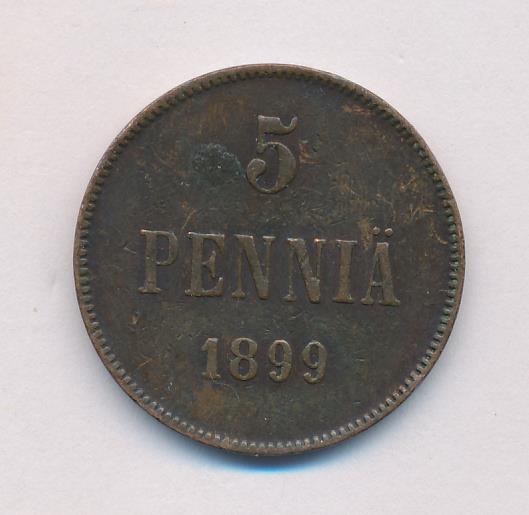 1899 5 пенни аверс