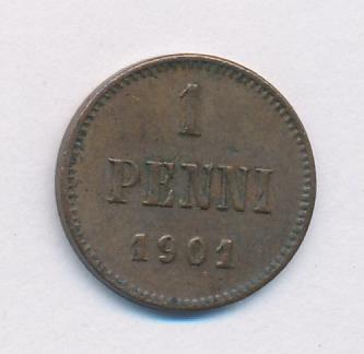 1901 1 пенни аверс
