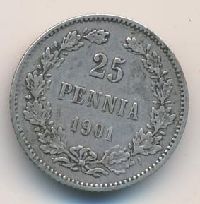 1901 25 пенни аверс