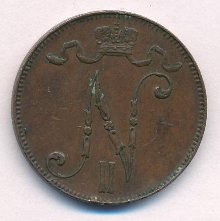 1901 5 пенни реверс