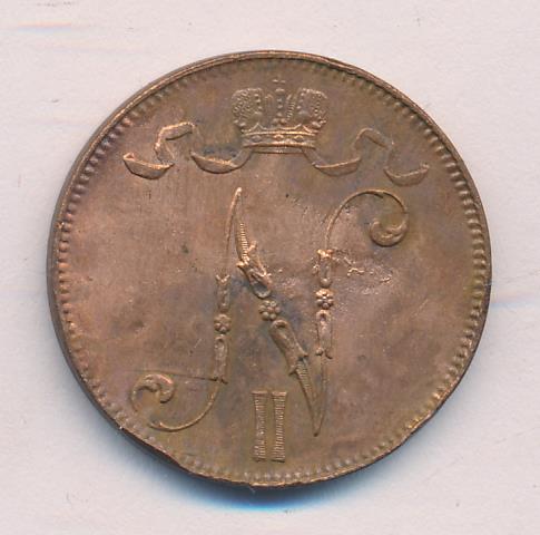 1901 5 пенни реверс