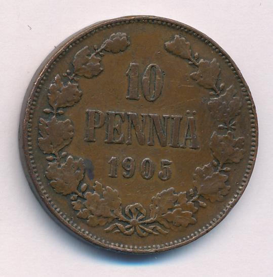 1905 10 пенни аверс