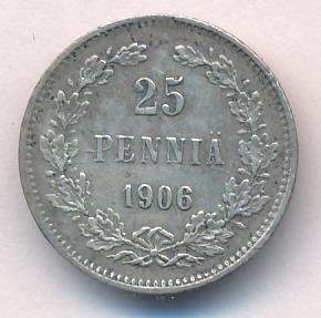 1906 25 пенни аверс