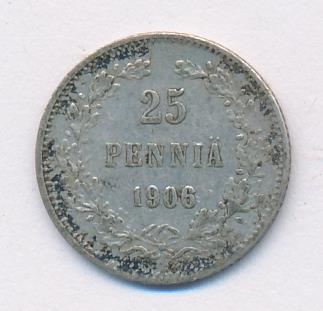 1906 25 пенни аверс