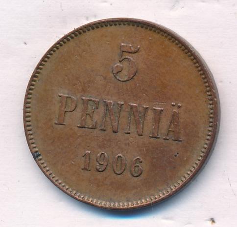 1906 5 пенни аверс
