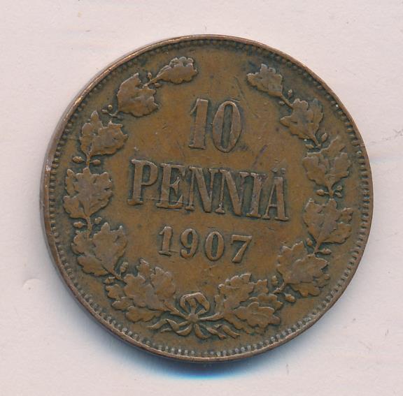1907 10 пенни аверс