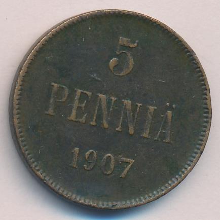 1907 5 пенни аверс
