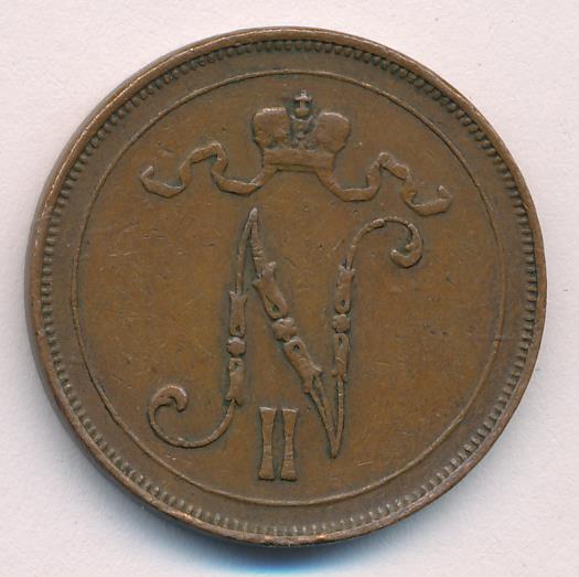 1908 10 пенни реверс
