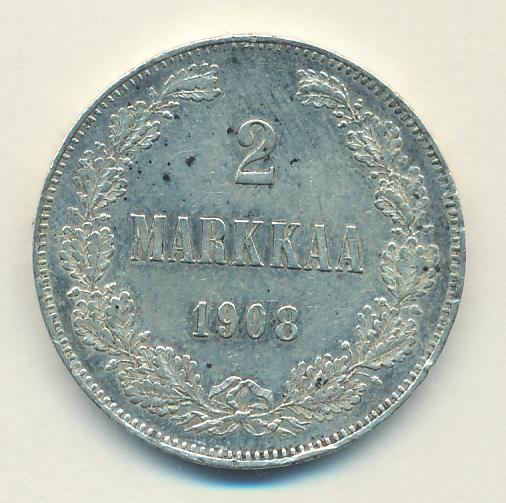 1908 2 марки аверс