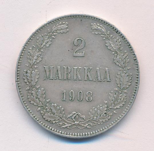 1908 2 марки аверс