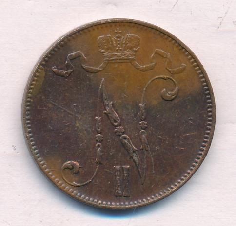 1908 5 пенни реверс