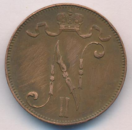 1908 5 пенни реверс