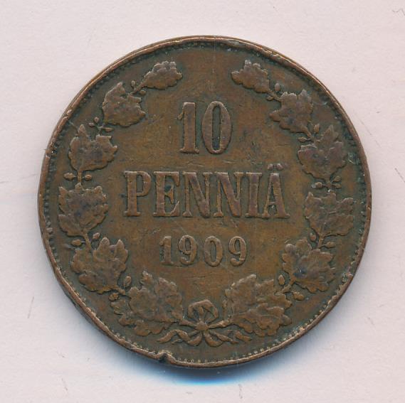 1909 10 пенни аверс