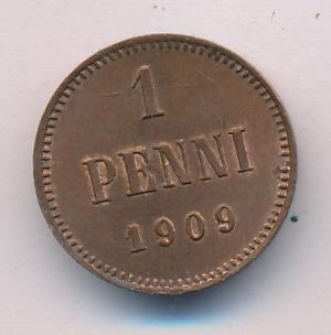 1909 1 пенни аверс