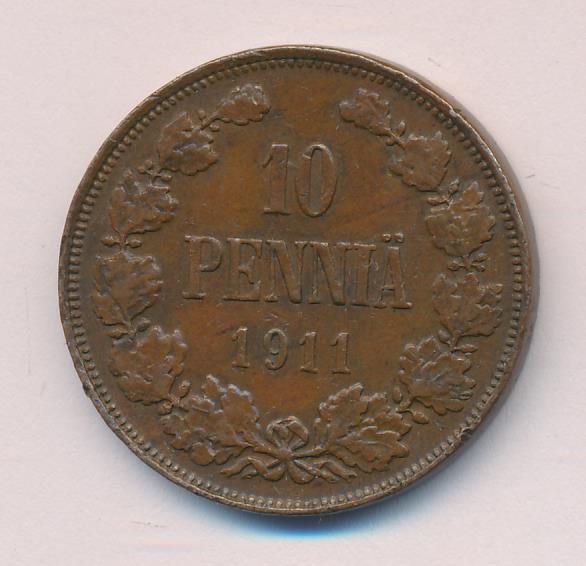1911 10 пенни аверс