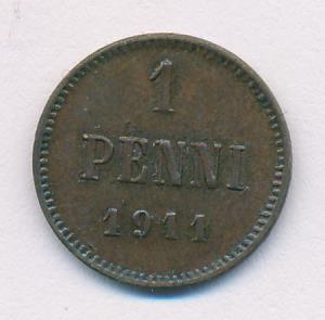 1911 1 пенни аверс