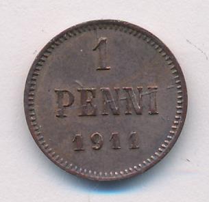 1911 1 пенни аверс