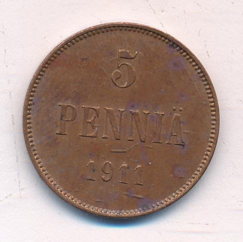 1911 5 пенни аверс