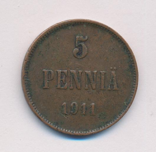 1911 5 пенни аверс