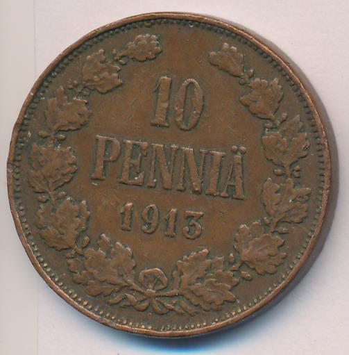 1913 10 пенни аверс