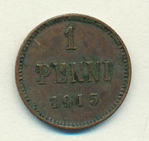 1915 1 пенни аверс