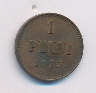 1915 1 пенни аверс