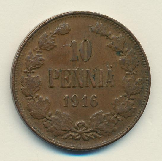 1916 10 пенни аверс