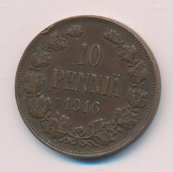 1916 10 пенни аверс