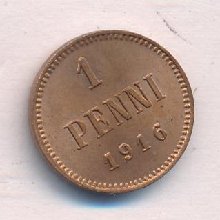 1916 1 пенни аверс