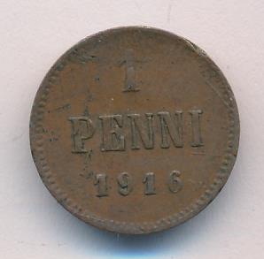 1916 1 пенни аверс