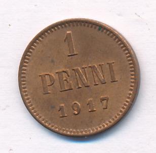 1917 1 пенни реверс